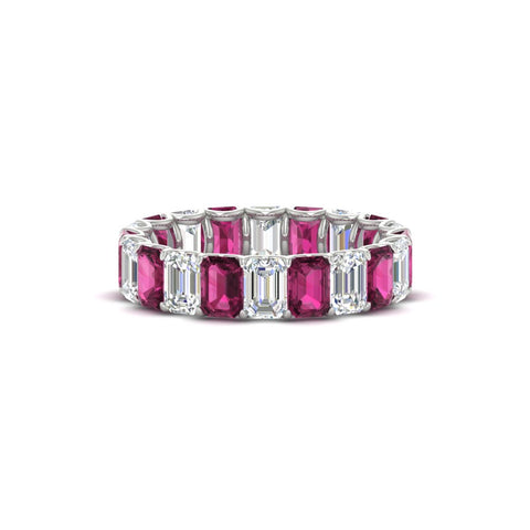 Emerald Cut Diamond Eternity Band 5 Carat