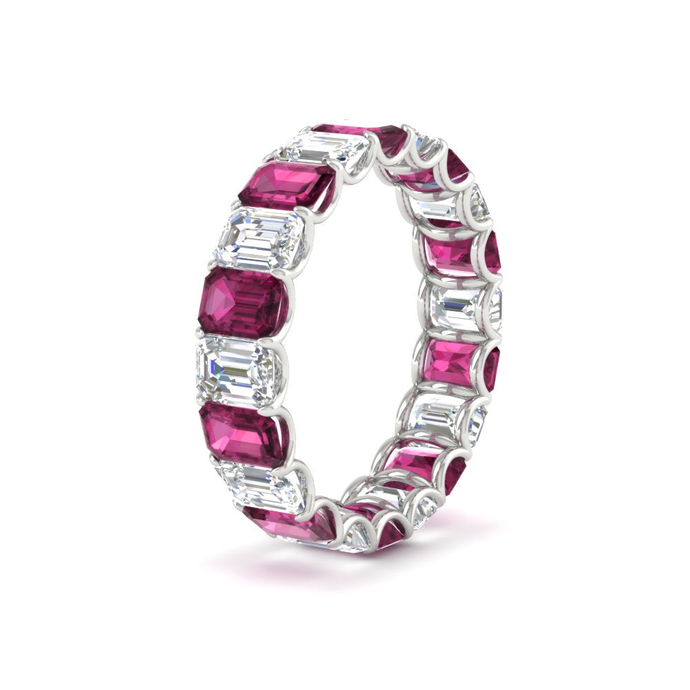 Emerald Cut Diamond Eternity Band 5 Carat