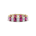 Load image into Gallery viewer, Emerald Cut Diamond Eternity Band 5 Carat
