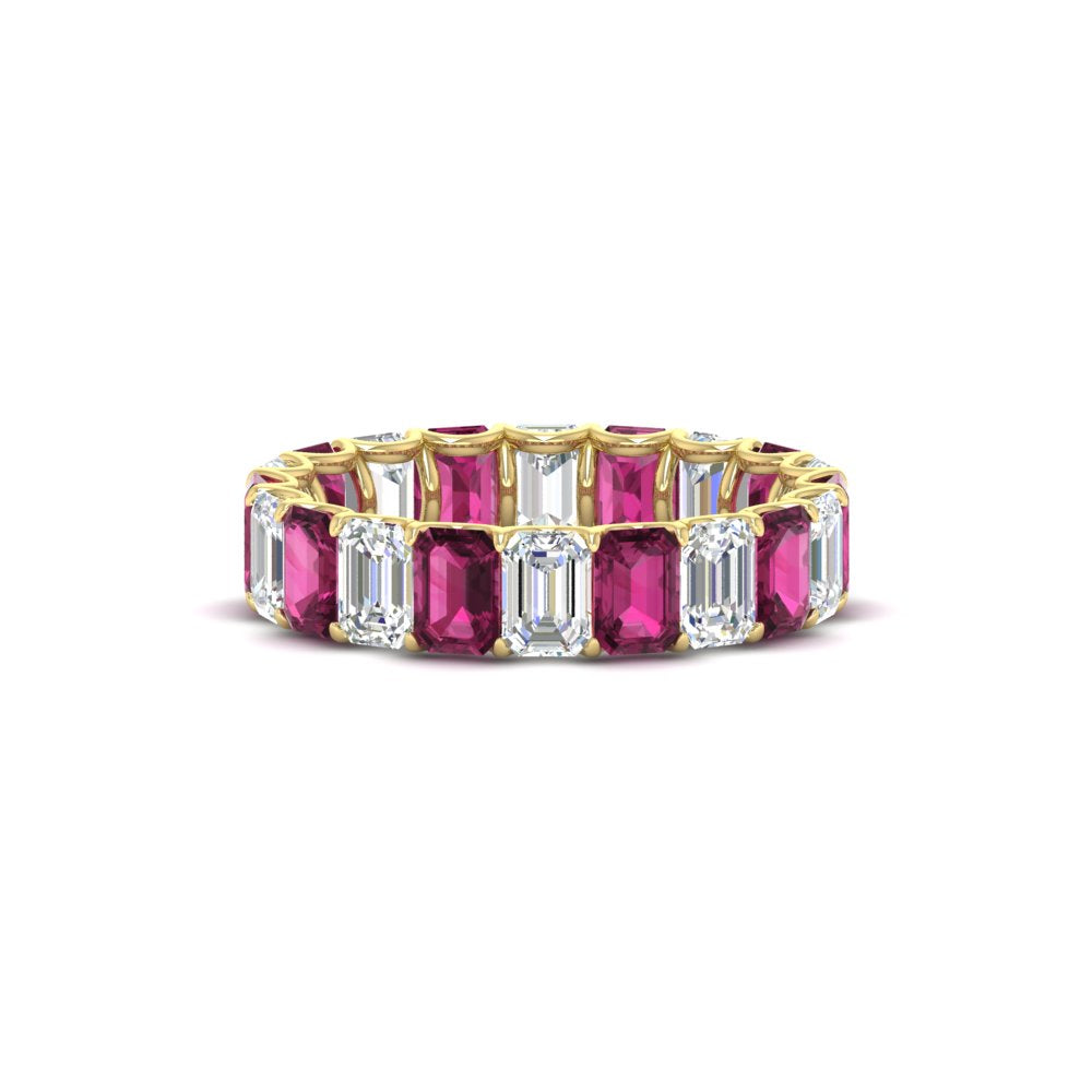 Emerald Cut Diamond Eternity Band 5 Carat