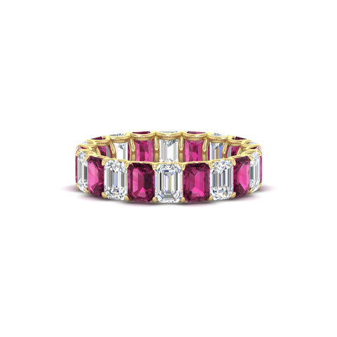Emerald Cut Diamond Eternity Band 5 Carat