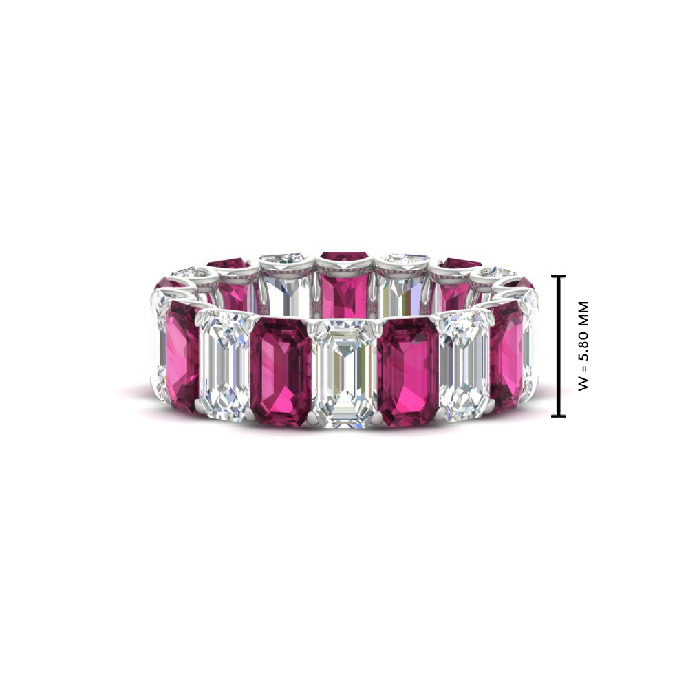 Emerald Cut Diamond Eternity Band 7 Carat