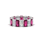 Load image into Gallery viewer, Emerald Cut Diamond Eternity Band 7 Carat
