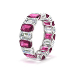Load image into Gallery viewer, Emerald Cut Diamond Eternity Band 7 Carat
