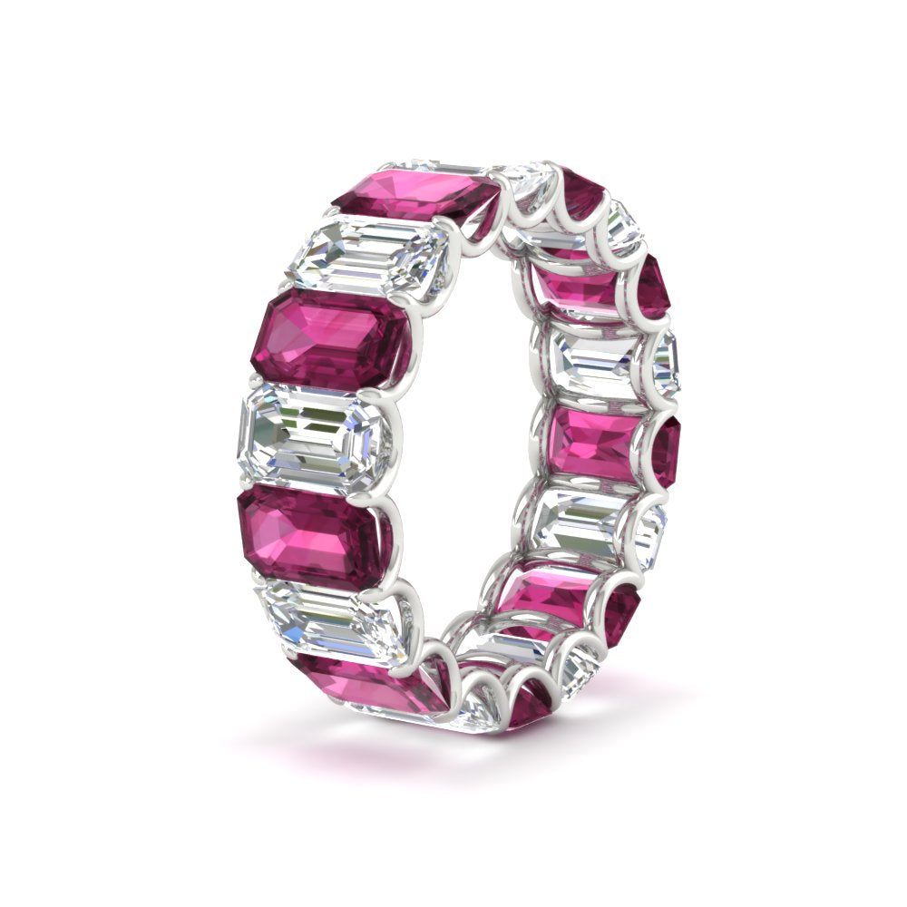Emerald Cut Diamond Eternity Band 7 Carat