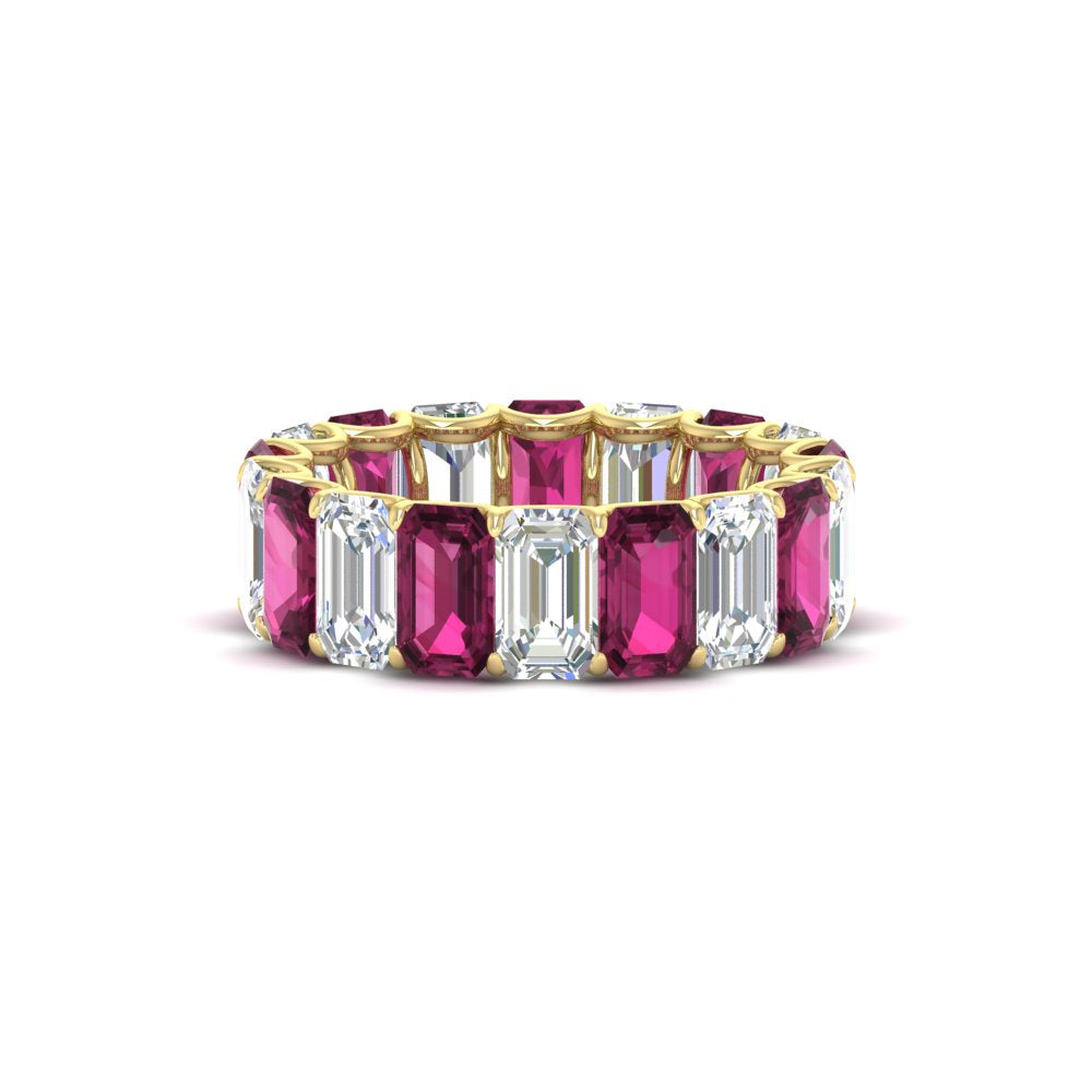 Emerald Cut Diamond Eternity Band 7 Carat