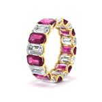 Load image into Gallery viewer, Emerald Cut Diamond Eternity Band 7 Carat
