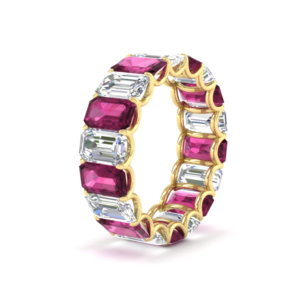 Emerald Cut Diamond Eternity Band 7 Carat