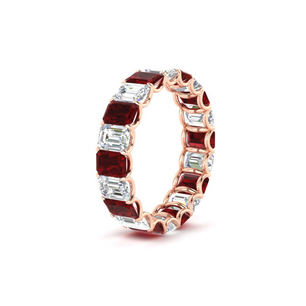 Emerald Cut Diamond Eternity Band 4 Carat