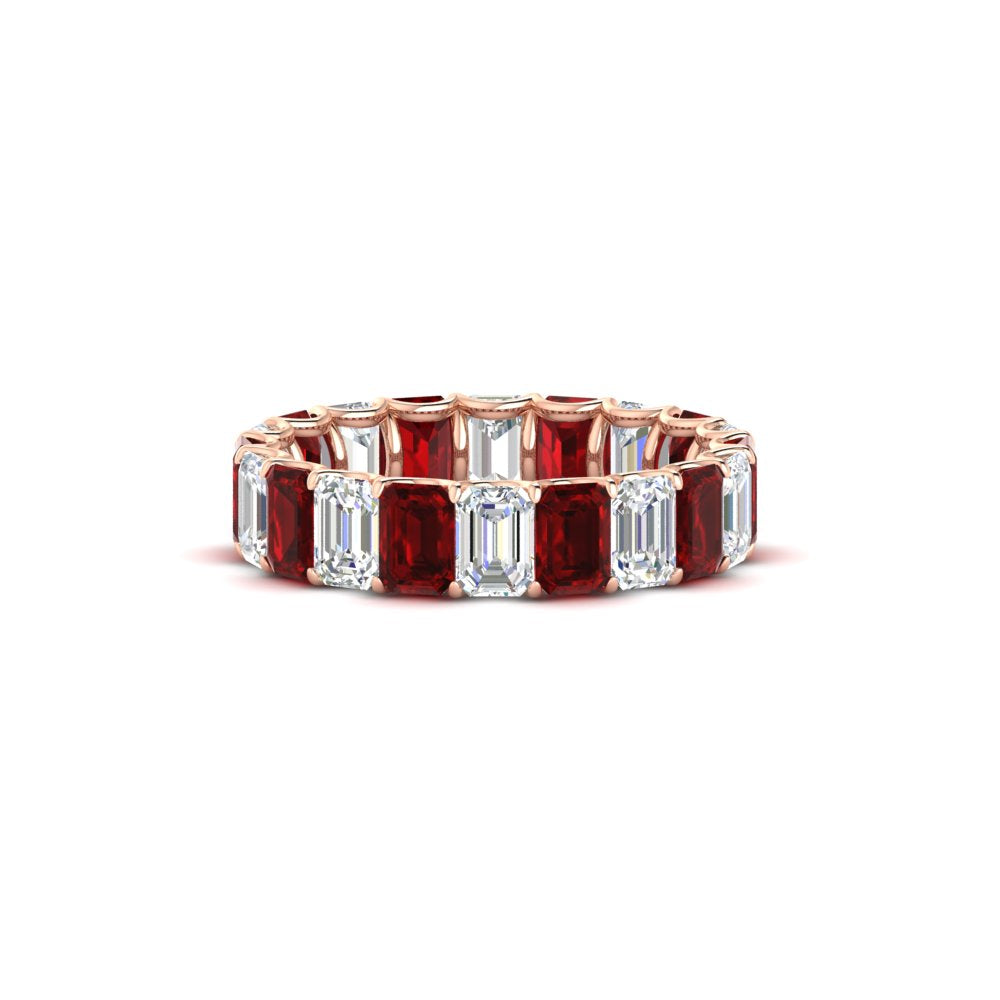 Emerald Cut Diamond Eternity Band 4 Carat