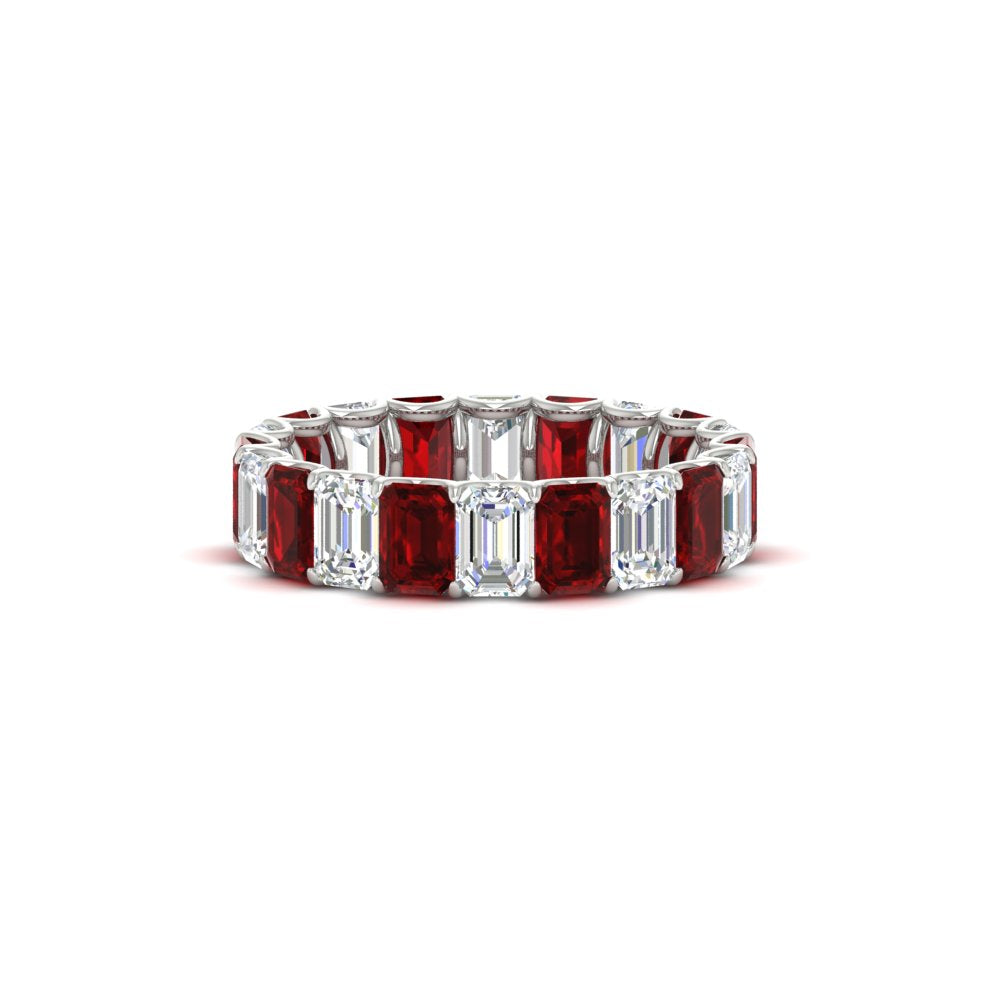 Emerald Cut Diamond Eternity Band 4 Carat