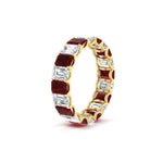 Load image into Gallery viewer, Emerald Cut Diamond Eternity Band 4 Carat

