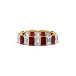 Load image into Gallery viewer, Emerald Cut Diamond Eternity Band 4 Carat
