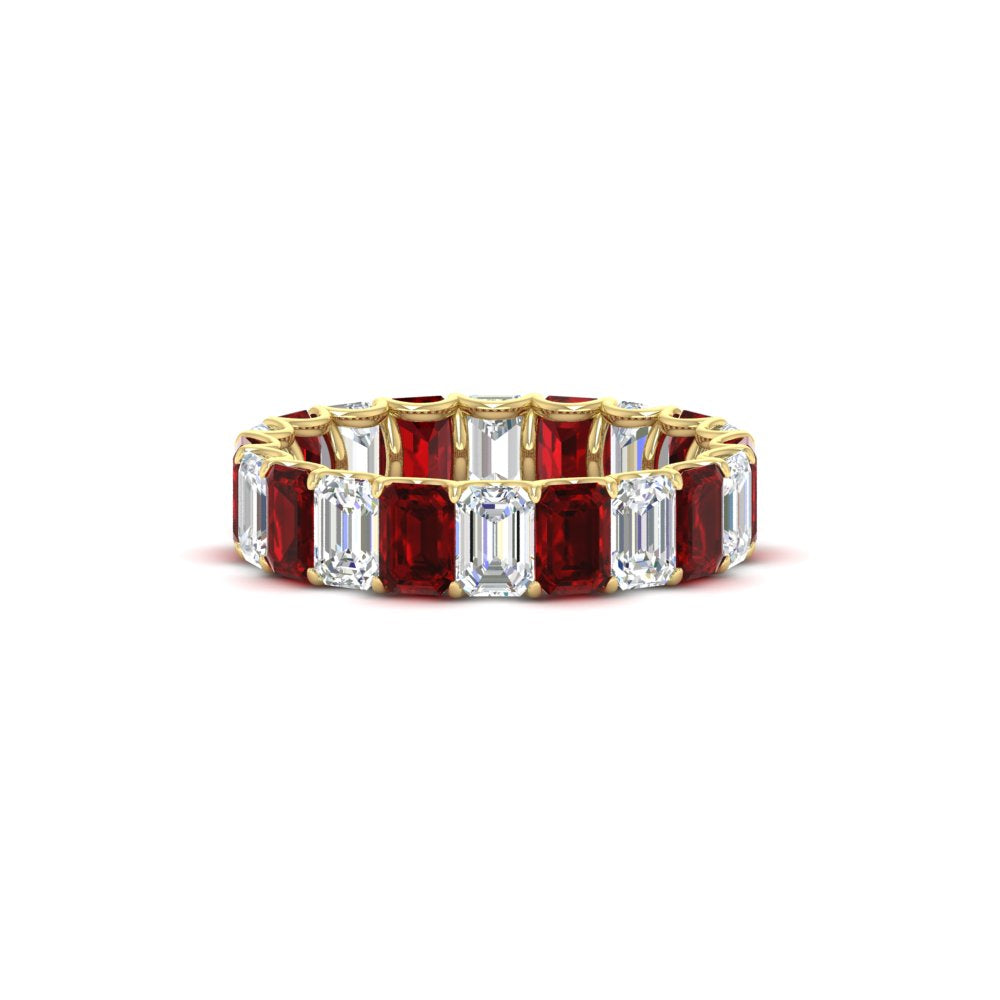 Emerald Cut Diamond Eternity Band 4 Carat