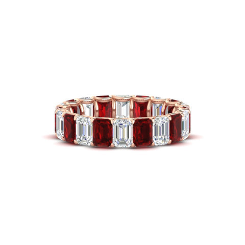 Emerald Cut Diamond Eternity Band 5 Carat