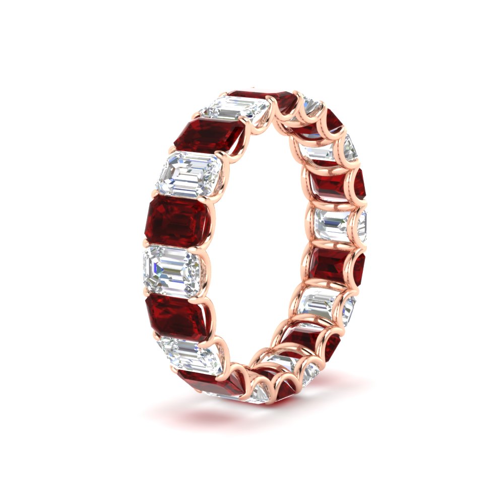 Emerald Cut Diamond Eternity Band 5 Carat