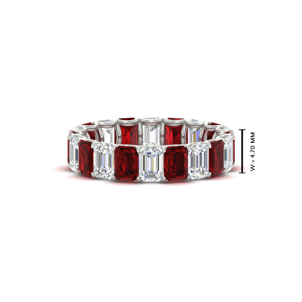 Emerald Cut Diamond Eternity Band 5 Carat