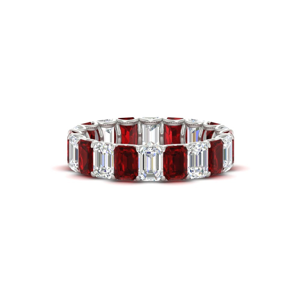Emerald Cut Diamond Eternity Band 5 Carat