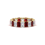 Load image into Gallery viewer, Emerald Cut Diamond Eternity Band 5 Carat
