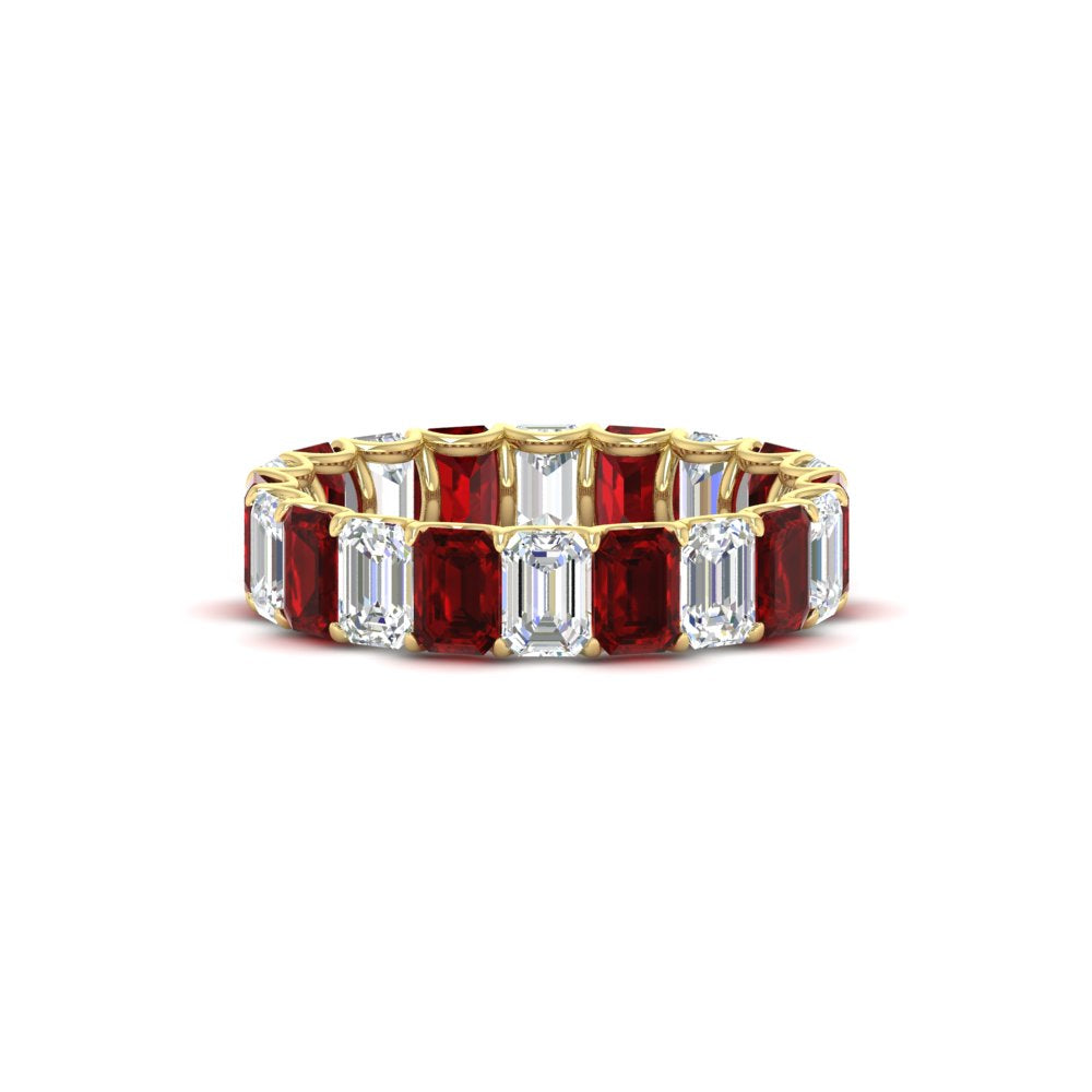 Emerald Cut Diamond Eternity Band 5 Carat