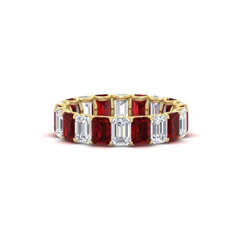 Emerald Cut Diamond Eternity Band 5 Carat