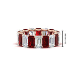 Load image into Gallery viewer, Emerald Cut Diamond Eternity Band 7 Carat
