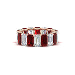 Load image into Gallery viewer, Emerald Cut Diamond Eternity Band 7 Carat
