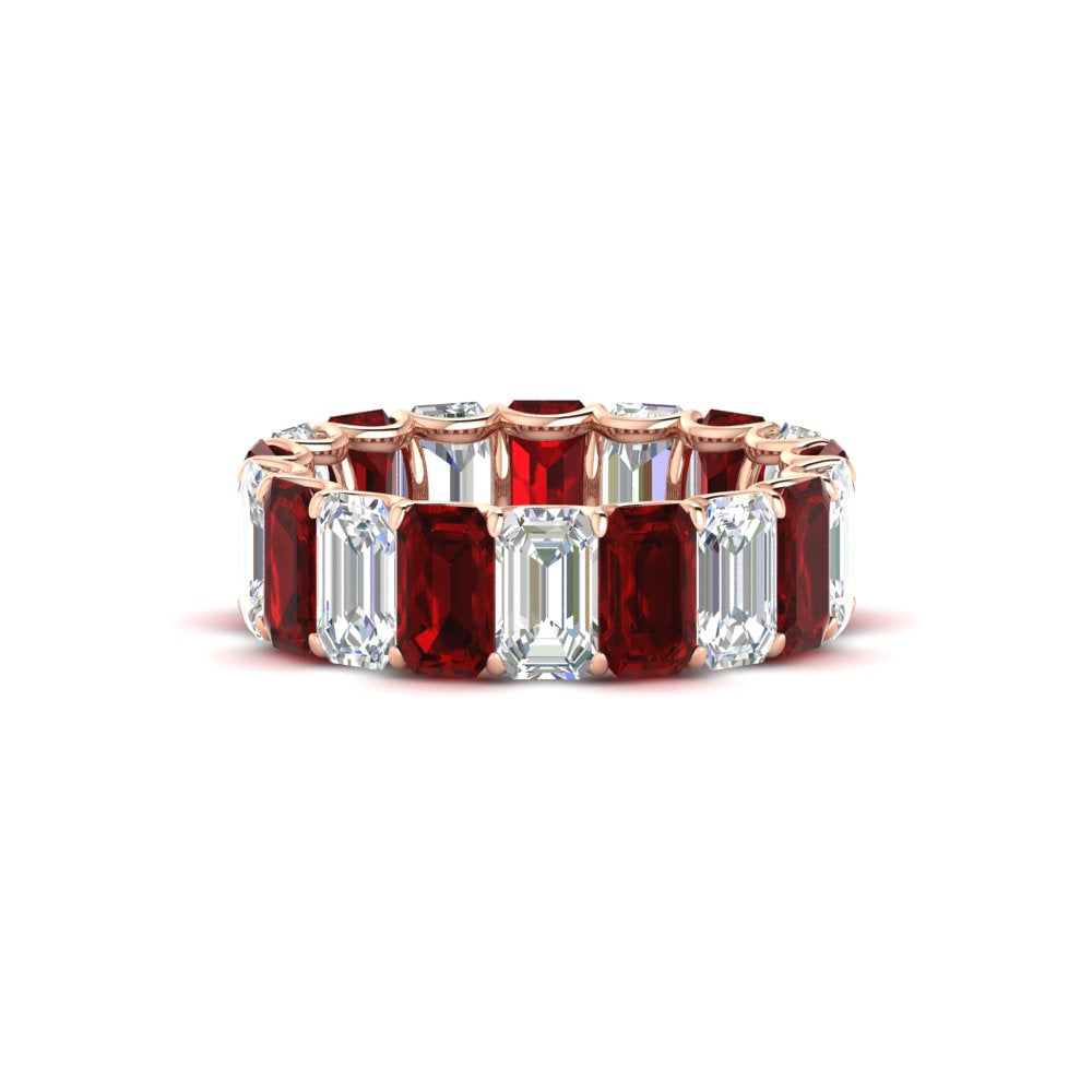 Emerald Cut Diamond Eternity Band 7 Carat