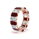 Load image into Gallery viewer, Emerald Cut Diamond Eternity Band 7 Carat
