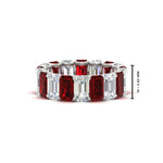 Load image into Gallery viewer, Emerald Cut Diamond Eternity Band 7 Carat
