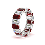 Load image into Gallery viewer, Emerald Cut Diamond Eternity Band 7 Carat
