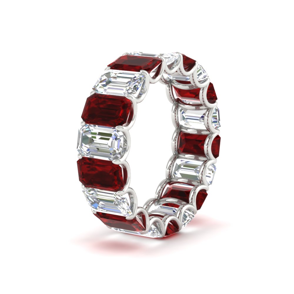 Emerald Cut Diamond Eternity Band 7 Carat