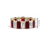 Load image into Gallery viewer, Emerald Cut Diamond Eternity Band 7 Carat
