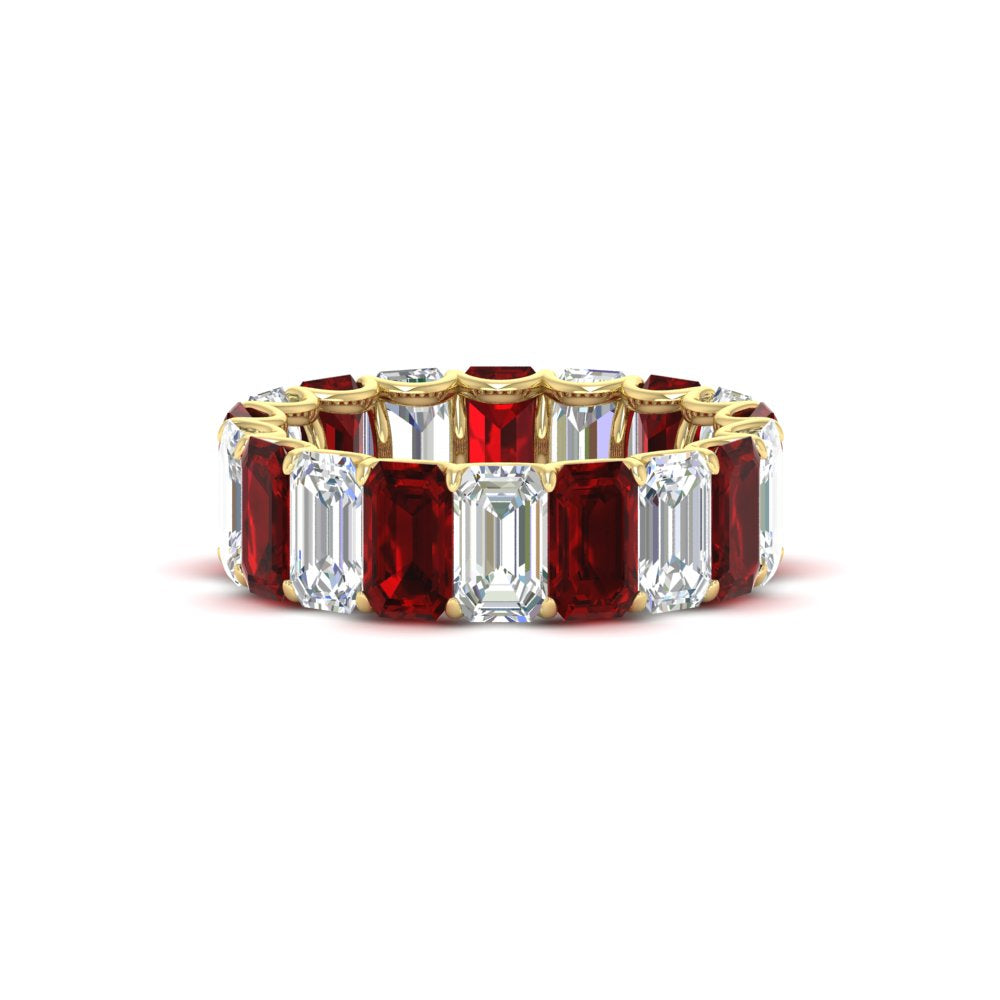 Emerald Cut Diamond Eternity Band 7 Carat