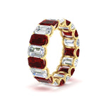 Load image into Gallery viewer, Emerald Cut Diamond Eternity Band 7 Carat
