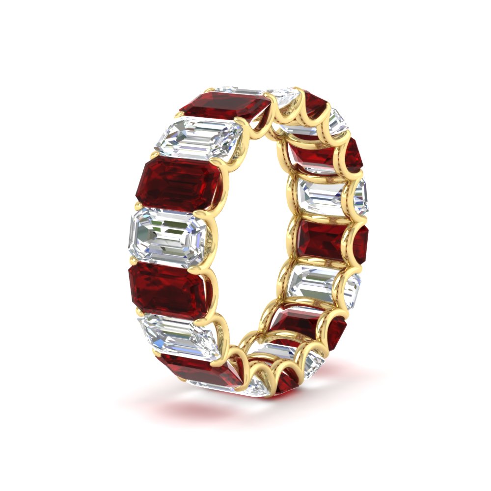 Emerald Cut Diamond Eternity Band 7 Carat