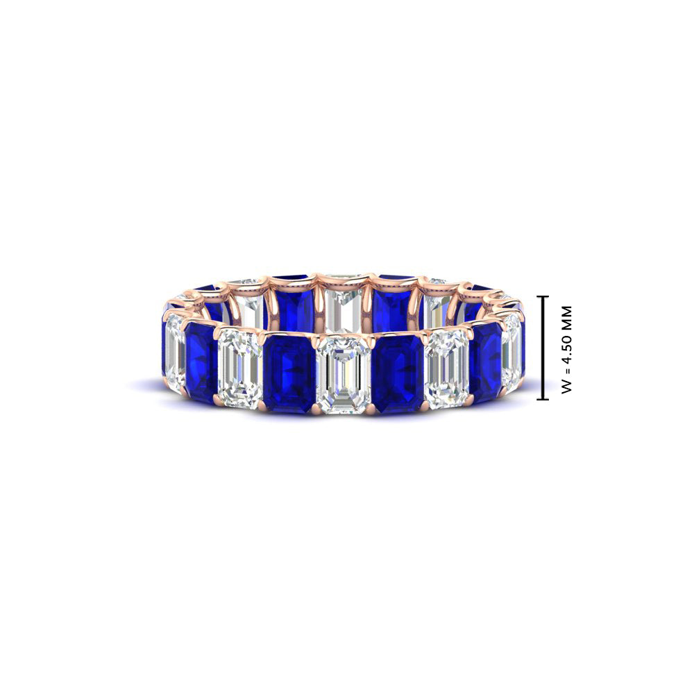 Emerald Cut Diamond Eternity Band 4 Carat