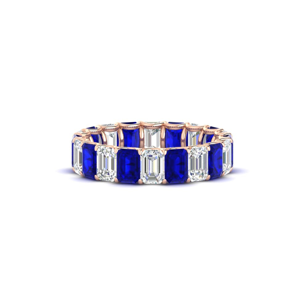Emerald Cut Diamond Eternity Band 4 Carat