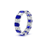 Load image into Gallery viewer, Emerald Cut Diamond Eternity Band 4 Carat
