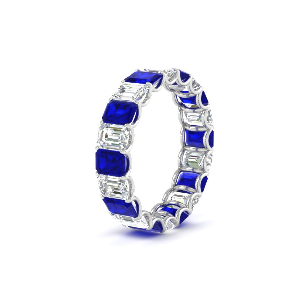 Emerald Cut Diamond Eternity Band 4 Carat