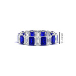 Load image into Gallery viewer, Emerald Cut Diamond Eternity Band 4 Carat
