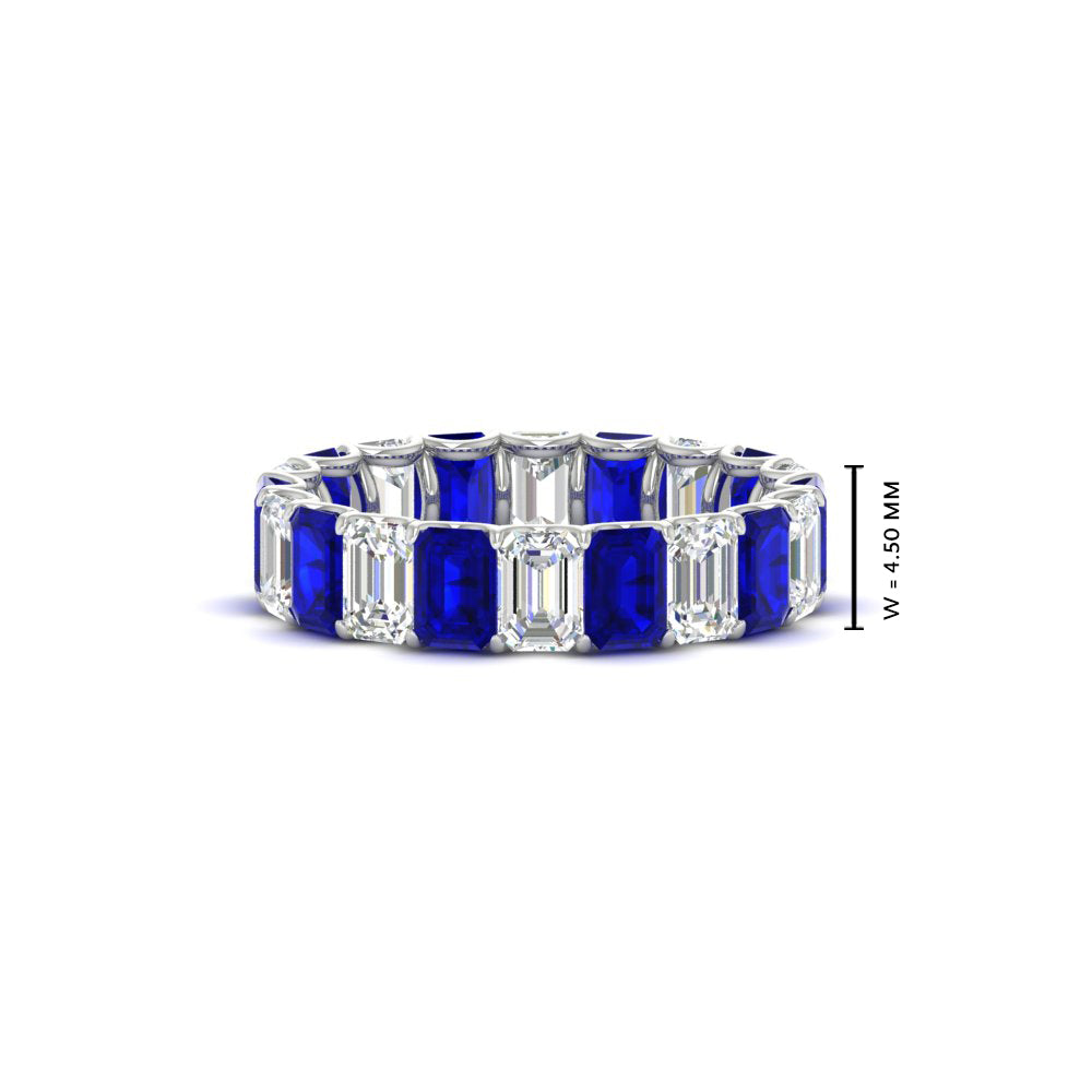 Emerald Cut Diamond Eternity Band 4 Carat