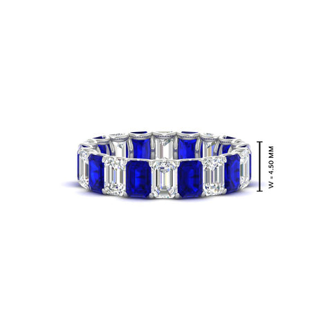 Emerald Cut Diamond Eternity Band 4 Carat