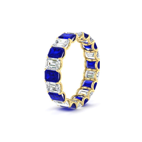 Emerald Cut Diamond Eternity Band 4 Carat