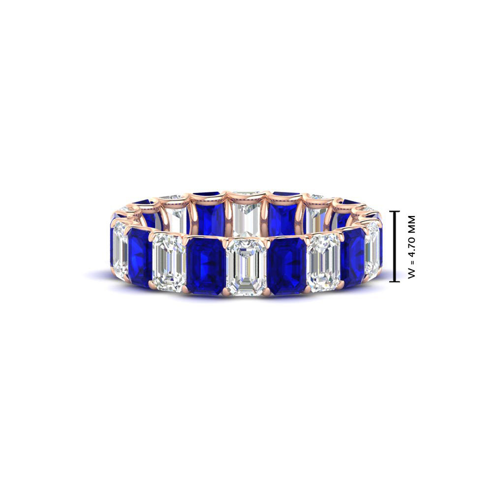 Emerald Cut Diamond Eternity Band 5 Carat