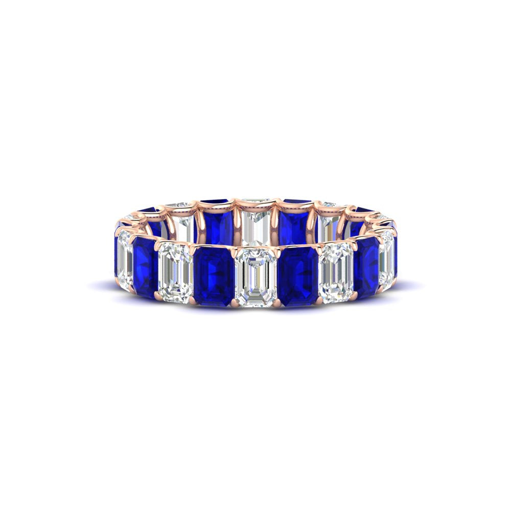 Emerald Cut Diamond Eternity Band 5 Carat