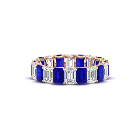 Emerald Cut Diamond Eternity Band 5 Carat