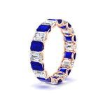 Load image into Gallery viewer, Emerald Cut Diamond Eternity Band 5 Carat
