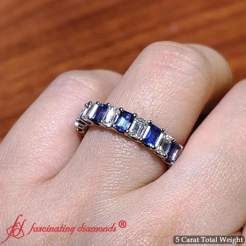 emerald-cut-diamond-eternity-band-with-sapphire-5-carat-in-white-gold-FD-EWB10850GSABL-5CT-NL-WG-1