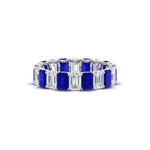 Load image into Gallery viewer, Emerald Cut Diamond Eternity Band 5 Carat
